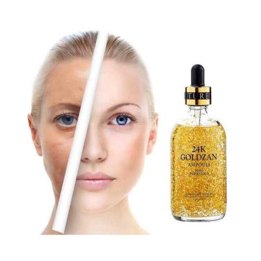 24k Goldzan Ampoule Whitening Serum Nourish The Skin, Soft, Moisturized 100ml