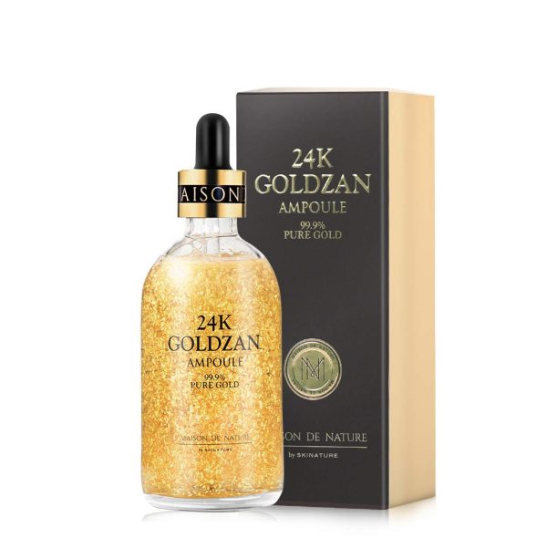 24k Goldzan Ampoule Whitening Serum Nourish The Skin, Soft, Moisturized 100ml