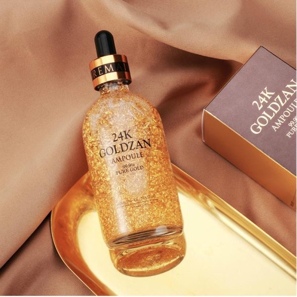 24k Goldzan Ampoule Whitening Serum Nourish The Skin, Soft, Moisturized 100ml